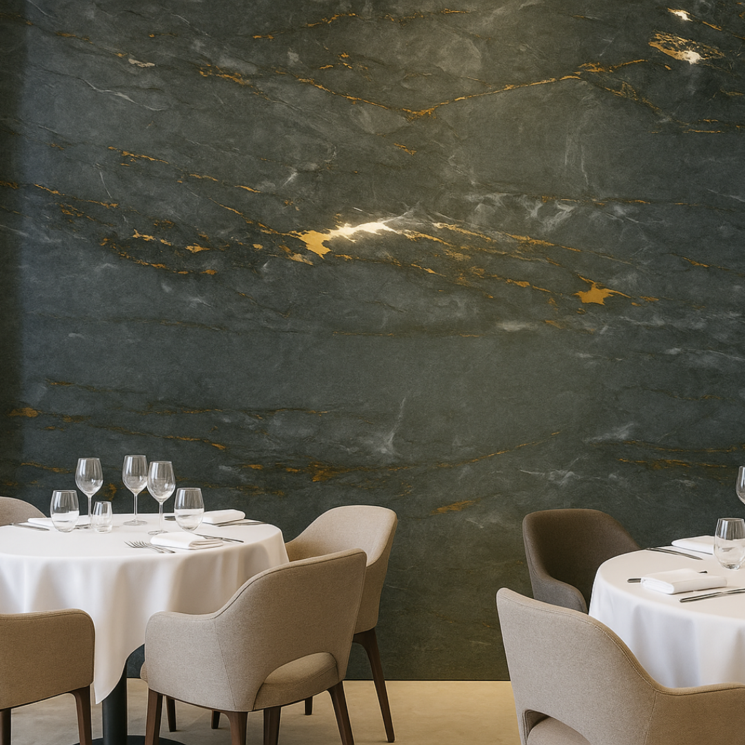 Lumea 3000x1220mm x 12mm acrylic marble panel with realistic stone veining – Alpha Timber Sydney