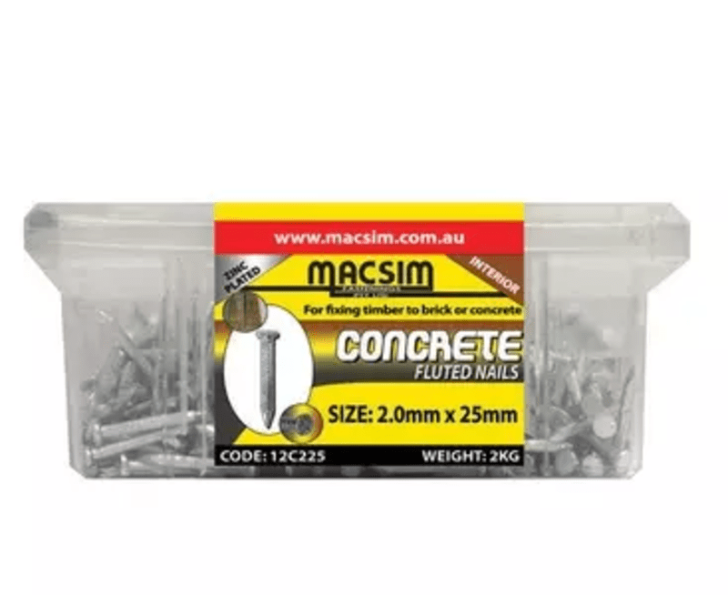 3.5x65mm concrete nails in zinc plating, 2kg, for strong fastening