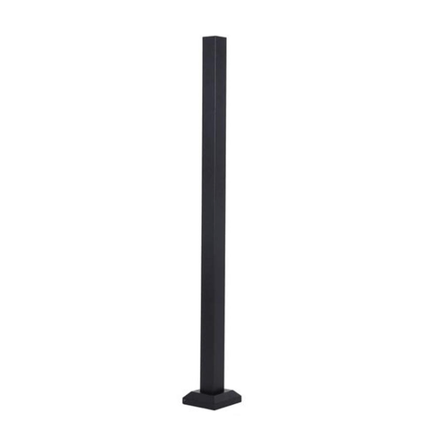 Fortress 50x50 black post, 1.29m height, for elegant fencing.