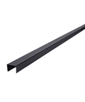 Fortress 60x50 black top rail, 2.385m, for sleek fence design.