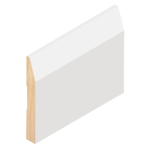 White primed half splay 138x18x5.4m, for subtle and stylish wall trims.