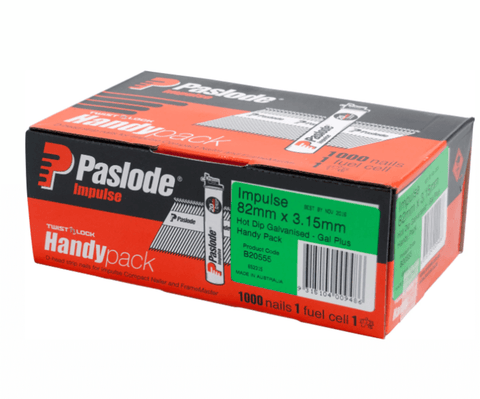 Impulse 82x3.15mm HDG nails, high performance, 1000 pack for outdoor use.