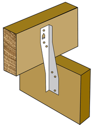 150mm joist strap in a box of 150 for robust timber framing.