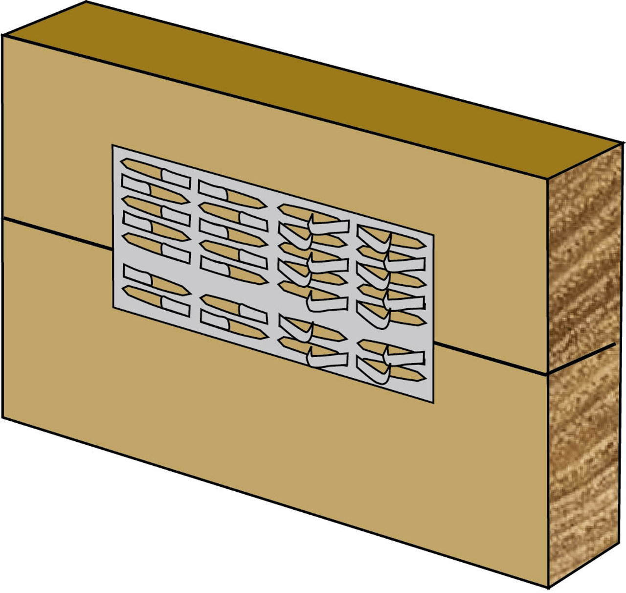 70x150mm plate tap in, box of 50, for quick and secure mounting - Alpha Timber Sydney.