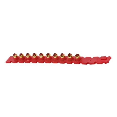 Ramset PLSRD22, 100 red explosive charges, strong for heavy-duty fastening.