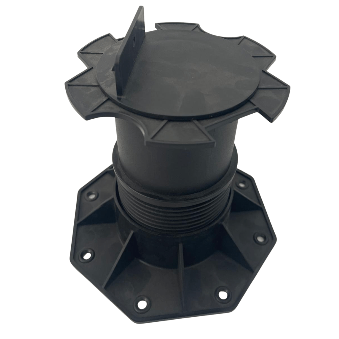 PVC adjustable support 140-220mm, adaptable for elevated structures.