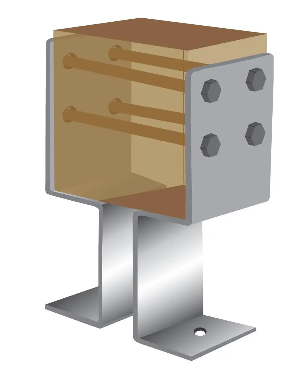 Split leg post support for versatile and adjustable installation - Alpha Timber Sydney.