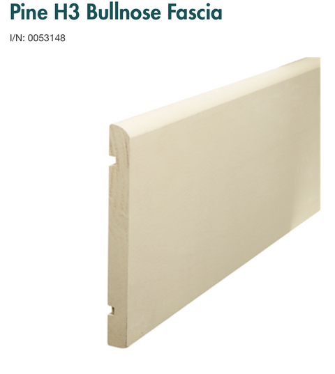 H3 primed Dar Fascia 230mm by 25mm by 6.0m, designed for long-lasting exterior finish and protection.